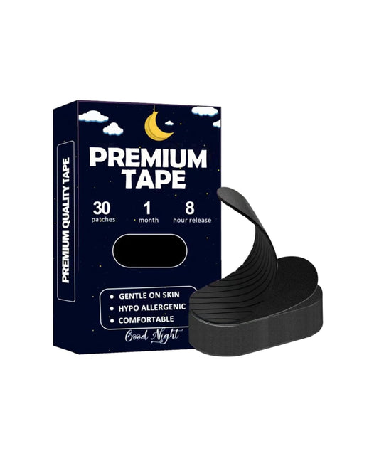 Premium Tapes for Mouth (30 PACK) - For Sleeping, one month supply, mouth tape, black, gentle, adhesion & 30 Strips, sports accessories, Anti-Snoring Sticker Snoring Relief Mouth Tape