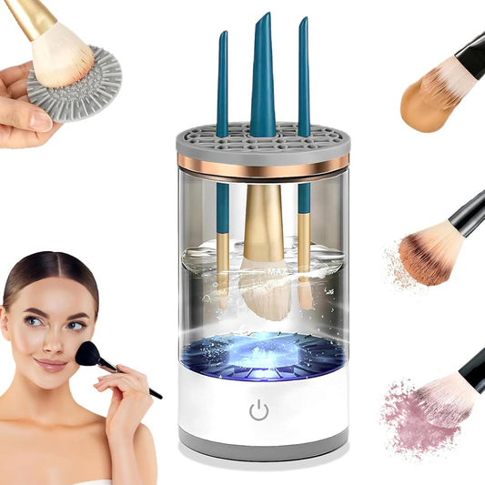 Electric Makeup brush Cleaner, Multi-Use Cosmetic Brush Cleaner, Automatic Spinning Makeup Brush Cleaner for All Size Makeup Brushes