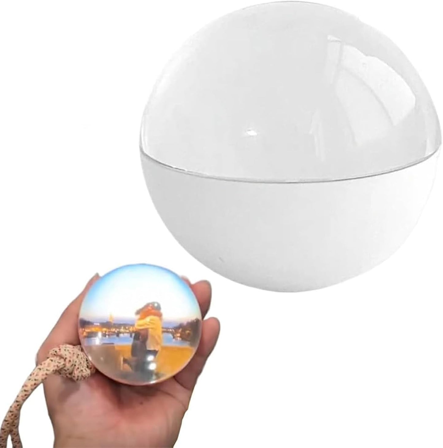 3D Crystal Ball Ultrasound 2.7" Crystal Ball Digital Display,Crystal Ball Digital Photo Album-DIY Video Display Sphere,Customizable Gift with Electronic Screen-Great for Couples,Pets, Memories