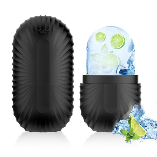 Ice Roller for Face and Eye, Reusable Silicone Ice Facial Roller Ice Holder, Face Ice Mold Skin Care, Ice Cube Roller for Shrink Pores Anti Wrinkle Reduce Puffiness